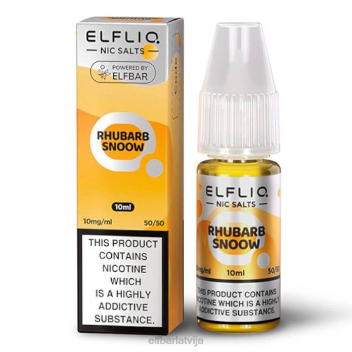 elfbar elfliq nic sāļi - rabarberu sniega sāļi - 10ml-20 mg/ml 8L4F172