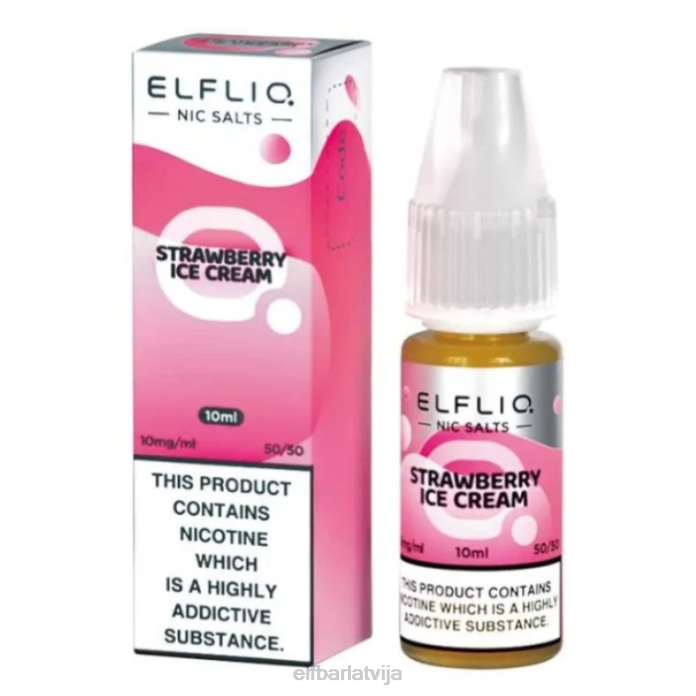 elfbar elfliq nic sāļi - zemeņu sniegs - 10ml-10 mg/ml 8L4F182