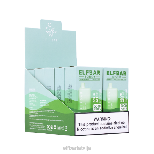 ELFBAR skābais ābols eb bc5000 patērētājs - viens LJ0R61