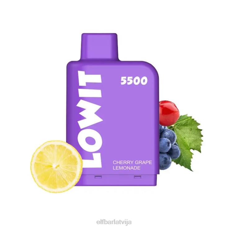 ELFBAR iepriekš uzpildīts pod lowit 5500 uzpūtienu 2%nic B2NP148 ķiršu vīnogu limonāde