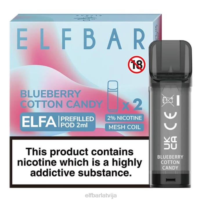 elfbar elfa pildīta pāksts - 2 ml - 20 mg (2 iepakojumi) 8L4F109 kola