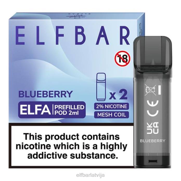elfbar elfa pildīta pāksts - 2 ml - 20 mg (2 iepakojumi) 8L4F134 ananāsu citrona soda