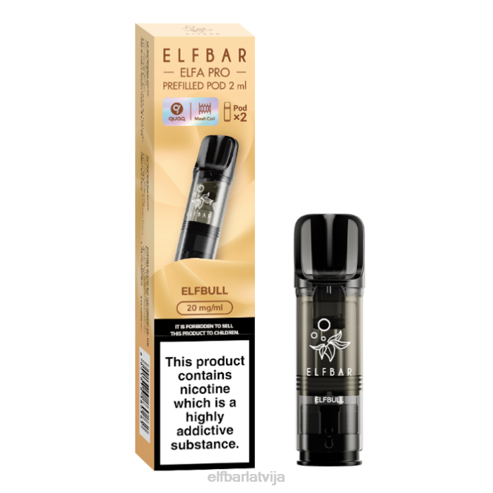 elfbar elfa pro pildītas pākstis - 20mg - 2pk 8L4F101 elfu turbo