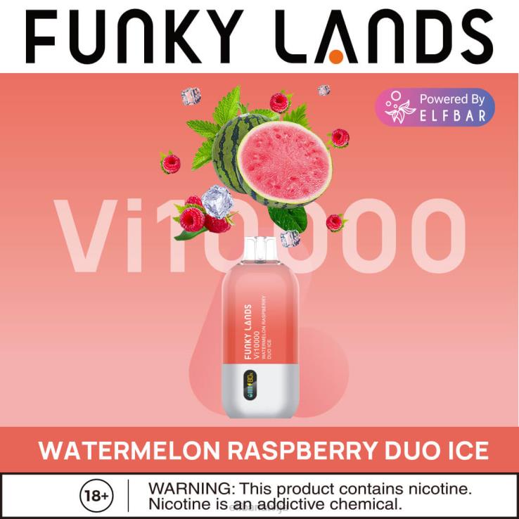 ELFBAR funky lands labākās garšas vienreizējās lietošanas vape vi10000 ledus sērija B2NP152 arbūzs aveņu duets ledus