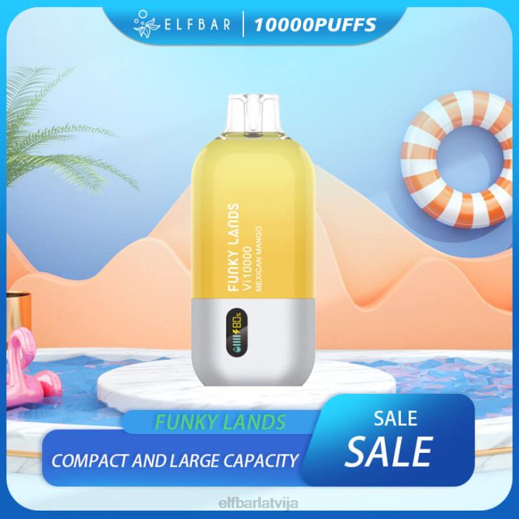 ELFBAR funky lands labākās garšas vienreizējās lietošanas vape vi10000 top izpārdošana B2NP157 meksikāņu mango