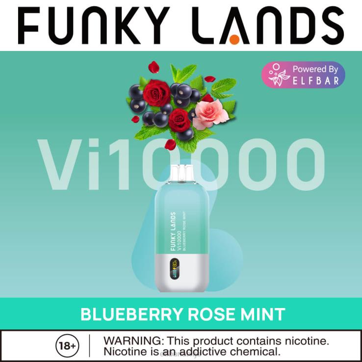 ELFBAR funky lands vienreizējās lietošanas vape vi10000 puffs B2NP163 melleņu rožu piparmētra