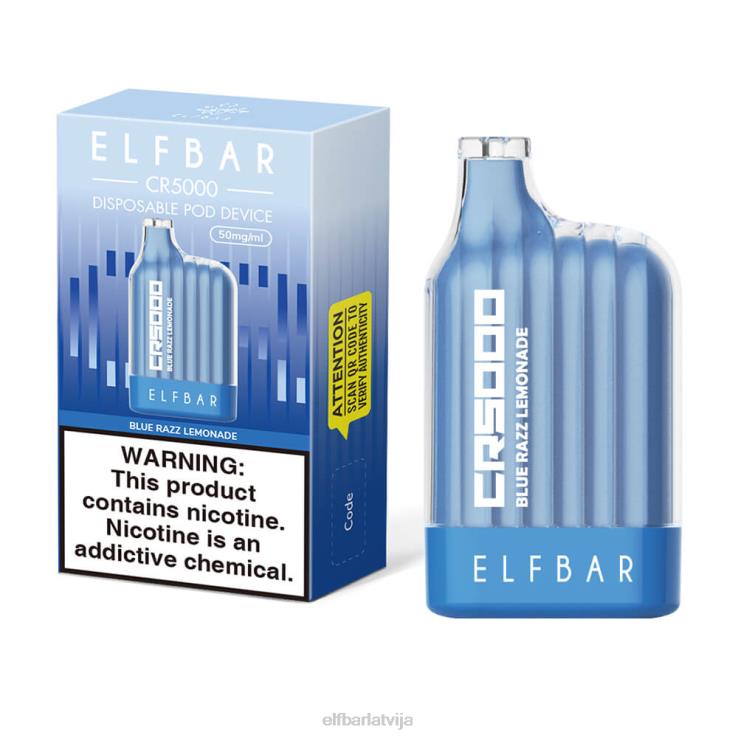 ELFBAR labākā garša vienreizējās lietošanas vape cr5000 blue razz B2NP19 zilā razz limonāde