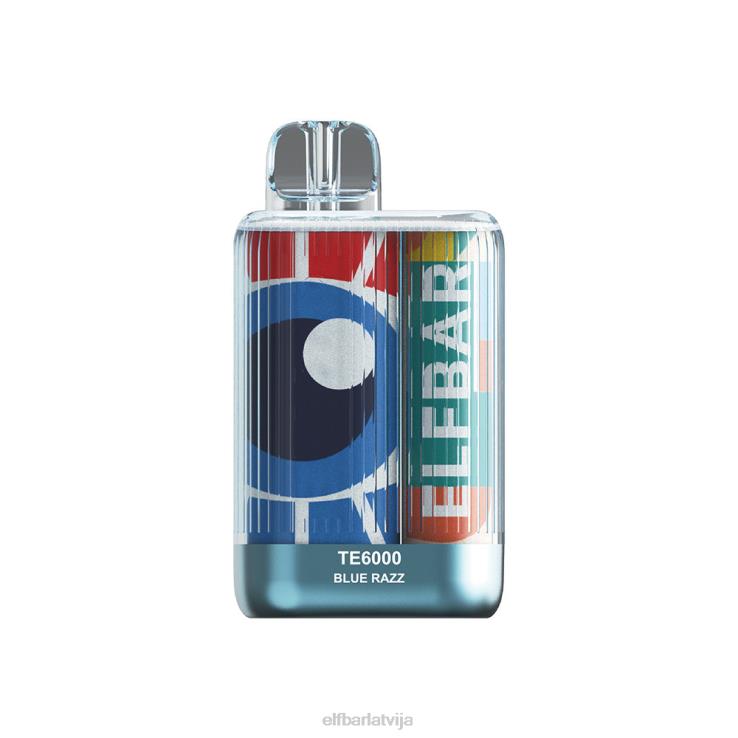 ELFBAR labākā garša vienreizējās lietošanas vape te6000 blue razz ice B2NP24 zils razz ledus