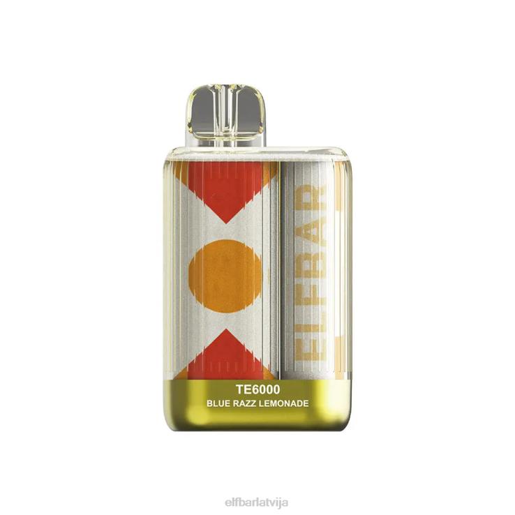 ELFBAR vienreizējās lietošanas vape te6000 puffs B2NP90 zilā razz limonāde