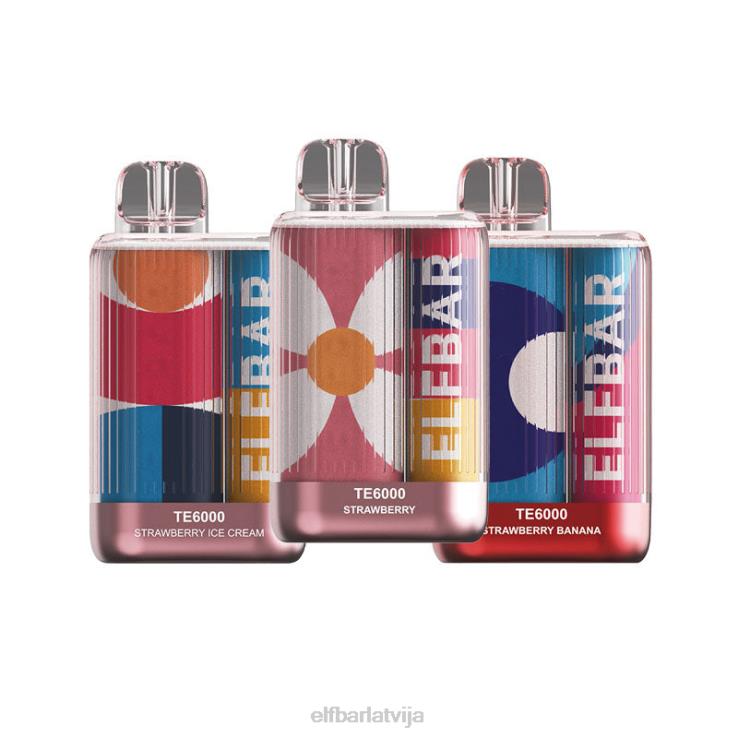 ELFBAR vienreizējās lietošanas vape te6000 zemeņu kombinācijas B2NP94 zemeņu banāns