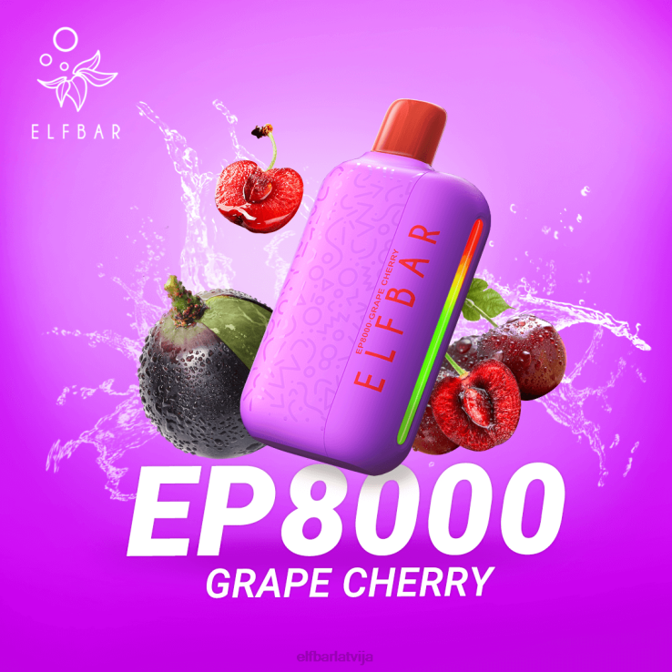 ELFBAR vienreizlietojamie vape jauni ep8000 puffs B2NP58 ķiršu persiku limonāde
