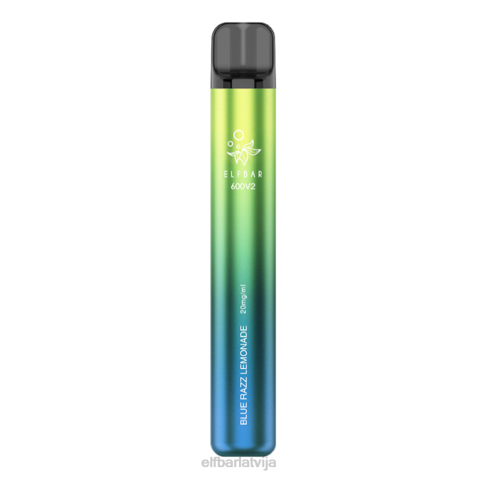 elfbar 600v2 vienreizējās lietošanas vape - 20mg 8L4F13 zilā razz limonāde