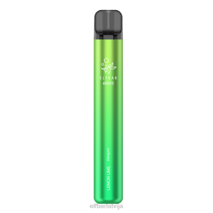 elfbar 600v2 vienreizējās lietošanas vape - 20mg 8L4F15 citronu laima