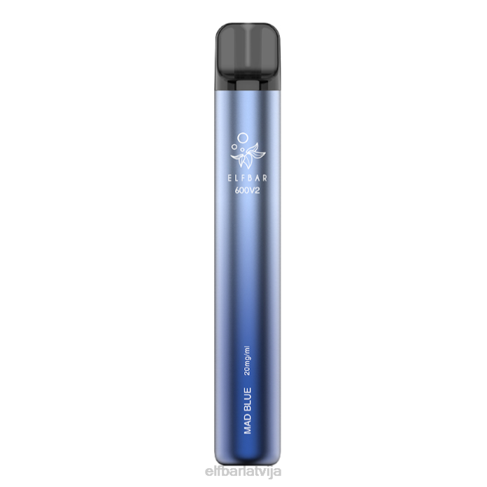 elfbar 600v2 vienreizējās lietošanas vape - 20mg 8L4F20 traki zils