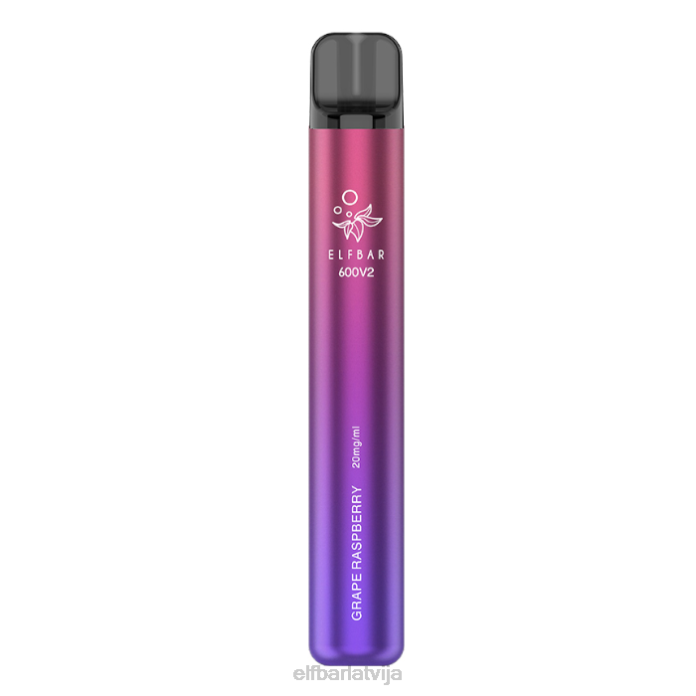 elfbar 600v2 vienreizējās lietošanas vape - 20mg 8L4F24 vīnogu avenes