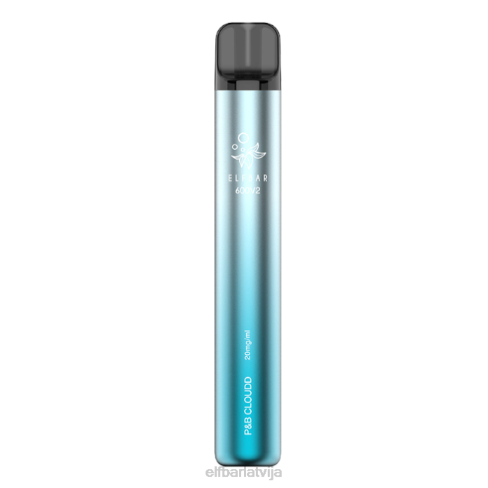 elfbar 600v2 vienreizējās lietošanas vape - 20mg 8L4F25 p&b mākonis
