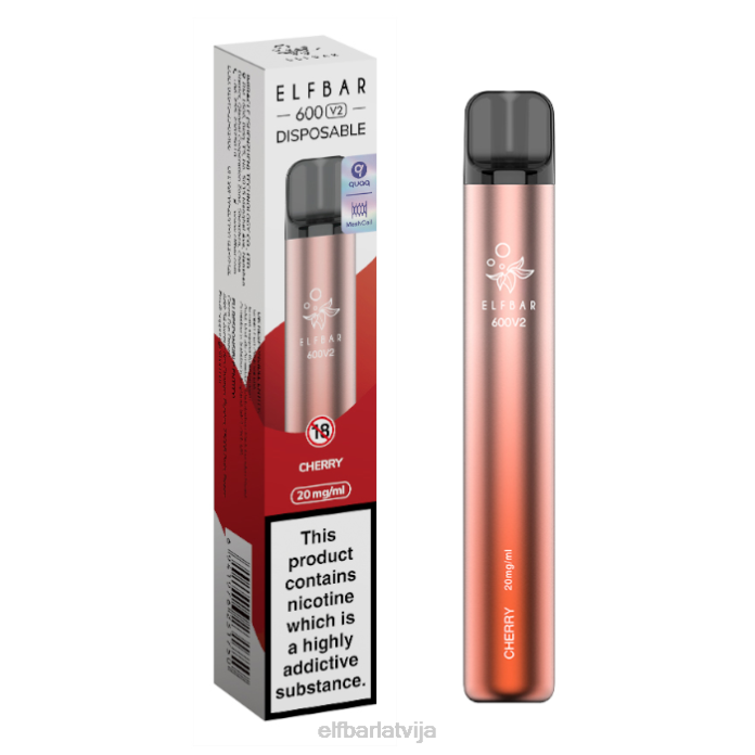 elfbar 600v2 vienreizējās lietošanas vape - 20mg 8L4F26 rinbo mākoņains