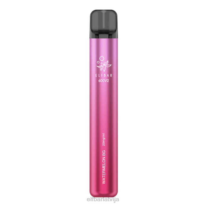 elfbar 600v2 vienreizējās lietošanas vape - 20mg 8L4F27 arbūzs bg