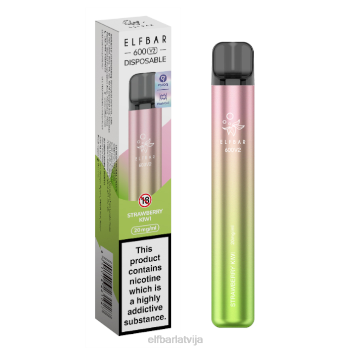 elfbar 600v2 vienreizējās lietošanas vape - 20mg 8L4F28 elfturbo ledus