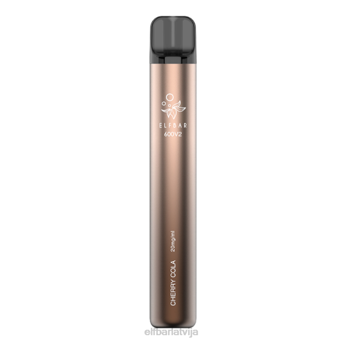 elfbar 600v2 vienreizējās lietošanas vape - 20mg 8L4F8 ķiršu kola